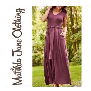Matilda Jane Plum Purple Chasing Waterfalls Maxi Dress Women's Size Medium NWT